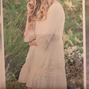 cream colored mini dress